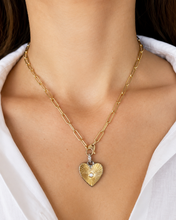 Load image into Gallery viewer, Two-Tone Diamond Heart Pendant