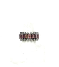 Load image into Gallery viewer, Tourmaline Baguette & Diamond Band Ring