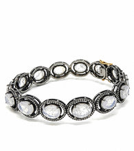Load image into Gallery viewer, Oval Moonstone & Pavé Diamond Bracelet