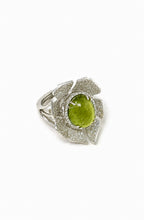 Load image into Gallery viewer, Green Cabochon Tourmaline Ring