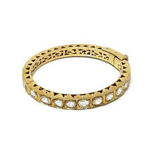 Load image into Gallery viewer, Rose-Cut Diamond Gold Bangle