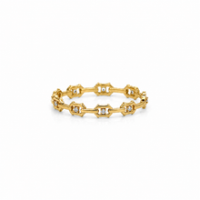 Load image into Gallery viewer, 14K Gold Diamond Buckle Band Ring