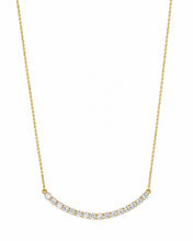Load image into Gallery viewer, 14K Gold Diamond Bar Necklace