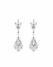 Load image into Gallery viewer, Marquise-Cut Zirconia Drop Earrings