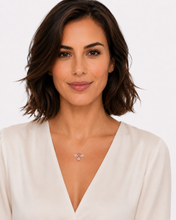 Load image into Gallery viewer, 14K Gold Pink Tourmaline & Diamond Bee Necklace