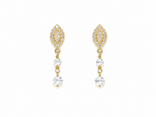 Load image into Gallery viewer, 18K Gold Floating Diamond Earrings