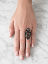 Load image into Gallery viewer, Rhodium & Pavé Diamond Statement Ring