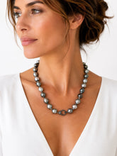 Load image into Gallery viewer, Tahitian Pearl & Pavé Diamond Necklace