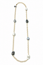 Load image into Gallery viewer, Gold-Filled Baroque Pearl Long Necklace