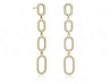 Load image into Gallery viewer, 14K Gold Pavé Diamond Drop Earrings