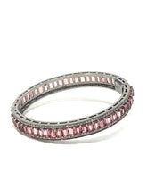Load image into Gallery viewer, Pink Tourmaline & Diamond Bangle