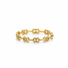 Load image into Gallery viewer, 14K Gold Diamond Buckle Band Ring