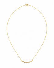 Load image into Gallery viewer, 14K Gold Champagne Diamond Bar Necklace