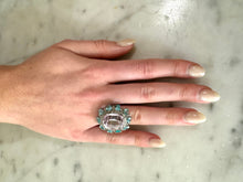 Load image into Gallery viewer, Cushion-Shaped Kyanite, Topaz & Diamond Ring