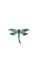 Load image into Gallery viewer, Emeralds, Diamond & Enamel Dragonfly Brooch/Pendant