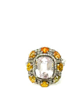 Load image into Gallery viewer, Kunzite, Sapphire & Diamond Statement Ring