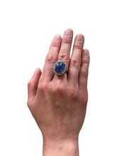 Load image into Gallery viewer, Tanzanite Cabochon & Diamond Ring