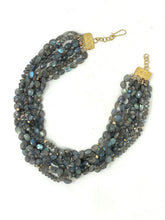 Load image into Gallery viewer, Multi-Strand Labradorite & Gold Necklace