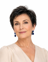 Load image into Gallery viewer, Tanzanite &amp; Diamond Drop Earrings
