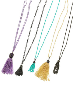 Citrine tassel necklace