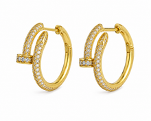 Load image into Gallery viewer, Nail Hoop Earrings
