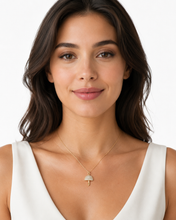 Load image into Gallery viewer, 14K Gold Pavé Diamond Mushroom Necklace
