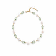 Load image into Gallery viewer, Green Topaz &amp;  Pearl Necklace
