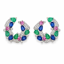Load image into Gallery viewer, Multicolor Stone Stud Earrings
