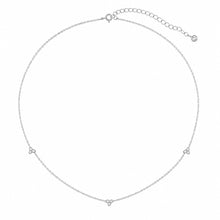 Load image into Gallery viewer, 14K White Gold Diamond Trio Necklace
