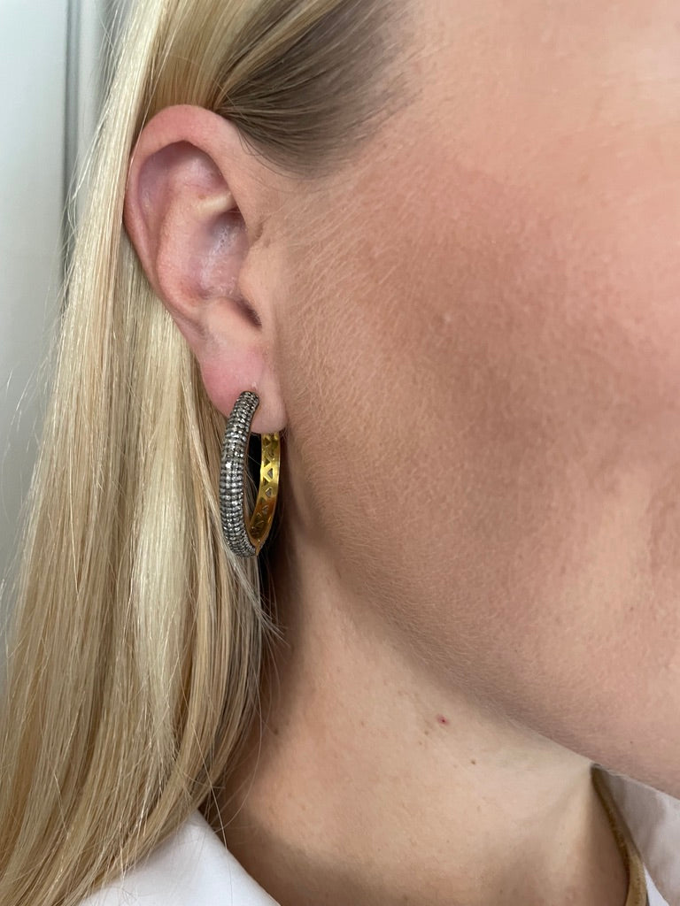 Two tone hoops