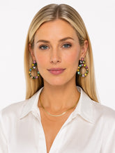 Load image into Gallery viewer, Multicolor Tourmaline Hoop Earrings
