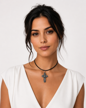 Load image into Gallery viewer, Rose-Cut Diamond Cross Pendant
