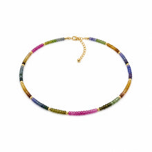 Load image into Gallery viewer, Multicolor Faceted Sapphire Necklace
