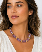Load image into Gallery viewer, Amethyst &amp; Gold-Filled Bead Necklace
