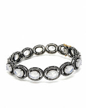 Load image into Gallery viewer, Oval Moonstone &amp; Pavé Diamond Bracelet
