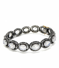 Load image into Gallery viewer, Oval Moonstone &amp; Pavé Diamond Bracelet
