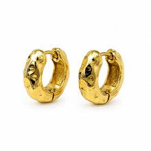 Load image into Gallery viewer, Faceted Yellow Gold-Filled Hoops
