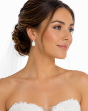 Load image into Gallery viewer, Baroque Pearl &amp; Zirconia Drop Earrings
