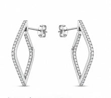 Load image into Gallery viewer, Inside-Out Diamond Geometric Hoop Earrings
