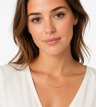 Load image into Gallery viewer, 14K Gold Champagne Diamond Bar Necklace
