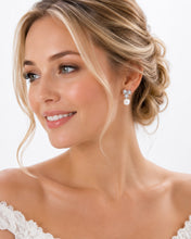 Load image into Gallery viewer, Floral Pearl Drop Earrings
