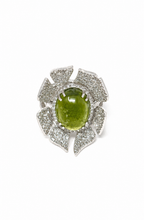 Load image into Gallery viewer, Green Cabochon Tourmaline Ring
