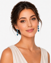 Load image into Gallery viewer, Tanzanite &amp; Diamond Drop Earrings
