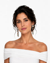 Load image into Gallery viewer, Opal &amp; Multicolor Gemstone Drop Earrings
