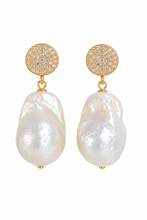 Load image into Gallery viewer, Baroque Pearl on Pave Diamonds
