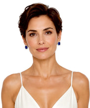 Load image into Gallery viewer, Deep Tanzanite &amp; Diamond Drop Earrings

