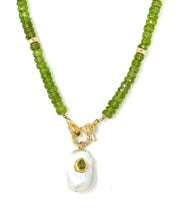 Load image into Gallery viewer, Baroque pearl and peridot
