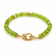 Load image into Gallery viewer, Peridot &amp; Gold Roundel Bracelet

