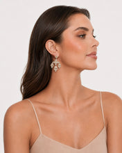 Load image into Gallery viewer, Honey Topaz &amp; Diamond Chandelier Earrings
