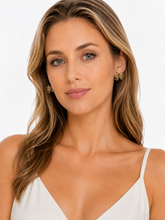 Load image into Gallery viewer, Two-Tone Pavé Diamond Bow Stud Earrings

